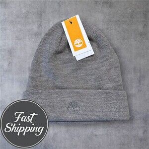 *NEW* TIMBERLAND Beanie Knit Cuffed Hat GRAY Hat One Size